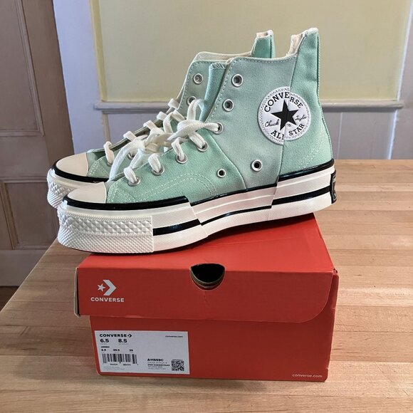 Converse Womens Sticky Aloe A11559C Chuck 70 Sneakers Size 8.5 Green Mint SP NWT - Picture 1 of 12